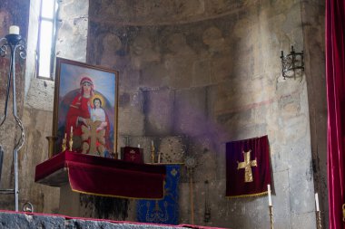 Alaverdi, Ermenistan - Haghpat köyündeki Haghpat Manastırı, Alaetti, Lori, Ermenistan. Haghpat ve Sanahin Manastırı Dünya Mirası Bölgesi 'nin bir parçasıdır..