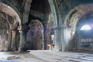 Alaverdi, Ermenistan - Haghpat köyündeki Haghpat Manastırı, Alaetti, Lori, Ermenistan. Haghpat ve Sanahin Manastırı Dünya Mirası Bölgesi 'nin bir parçasıdır..