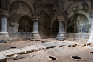 Alaverdi, Ermenistan - Haghpat köyündeki Haghpat Manastırı, Alaetti, Lori, Ermenistan. Haghpat ve Sanahin Manastırı Dünya Mirası Bölgesi 'nin bir parçasıdır..