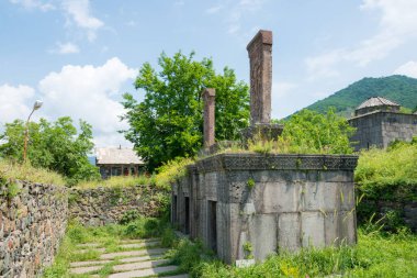 Alaverdi, Ermenistan - Haghpat köyündeki Haghpat Manastırı, Alaetti, Lori, Ermenistan. Haghpat ve Sanahin Manastırı Dünya Mirası Bölgesi 'nin bir parçasıdır..