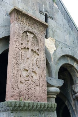 Alaverdi, Ermenistan - Sanahin köyündeki Sanahin Manastırı, Alaetti, Lori, Ermenistan. Haghpat ve Sanahin Manastırı Dünya Mirası Bölgesi 'nin bir parçasıdır..