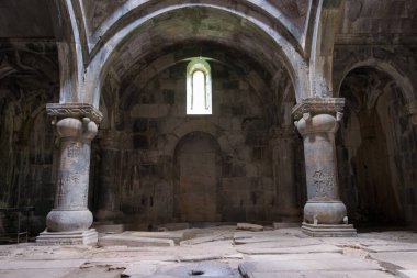 Alaverdi, Ermenistan - Sanahin köyündeki Sanahin Manastırı, Alaetti, Lori, Ermenistan. Haghpat ve Sanahin Manastırı Dünya Mirası Bölgesi 'nin bir parçasıdır..