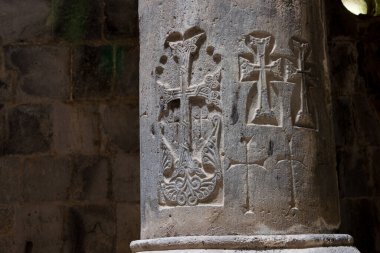 Alaverdi, Ermenistan - Sanahin köyündeki Sanahin Manastırı, Alaetti, Lori, Ermenistan. Haghpat ve Sanahin Manastırı Dünya Mirası Bölgesi 'nin bir parçasıdır..