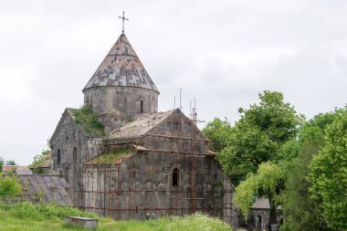 Alaverdi, Ermenistan - Sanahin köyündeki Sanahin Manastırı, Alaetti, Lori, Ermenistan. Haghpat ve Sanahin Manastırı Dünya Mirası Bölgesi 'nin bir parçasıdır..