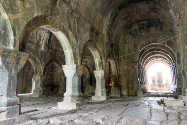 Alaverdi, Ermenistan - Sanahin köyündeki Sanahin Manastırı, Alaetti, Lori, Ermenistan. Haghpat ve Sanahin Manastırı Dünya Mirası Bölgesi 'nin bir parçasıdır..