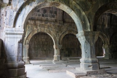 Alaverdi, Ermenistan - Sanahin köyündeki Sanahin Manastırı, Alaetti, Lori, Ermenistan. Haghpat ve Sanahin Manastırı Dünya Mirası Bölgesi 'nin bir parçasıdır..