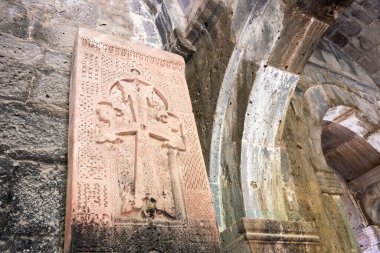 Alaverdi, Ermenistan - Sanahin köyündeki Sanahin Manastırı, Alaetti, Lori, Ermenistan. Haghpat ve Sanahin Manastırı Dünya Mirası Bölgesi 'nin bir parçasıdır..