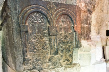 Alaverdi, Ermenistan - Sanahin köyündeki Sanahin Manastırı, Alaetti, Lori, Ermenistan. Haghpat ve Sanahin Manastırı Dünya Mirası Bölgesi 'nin bir parçasıdır..