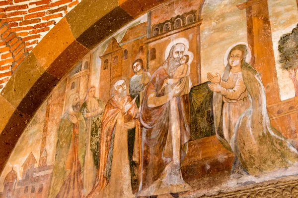 Echmiatsin Armenia Starożytny Mural Kościele Gajana Echmiatsin Armenia Kościół Saint — Zdjęcie stockowe