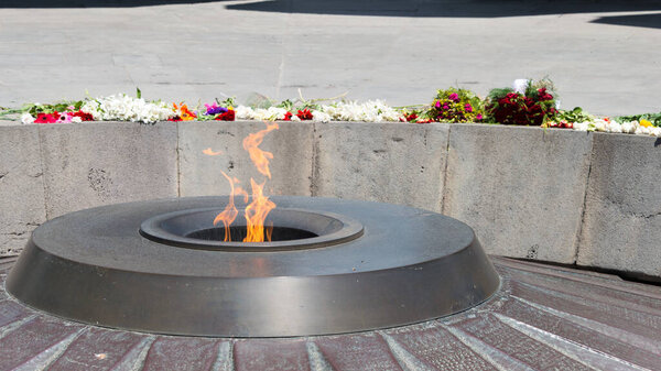 Ереван, Армения - Мемориал и музей Геноцида армян в Ереване, Армения. Музей Геноцида армян - официальный мемориал, посвященный жертвам Геноцида армян.