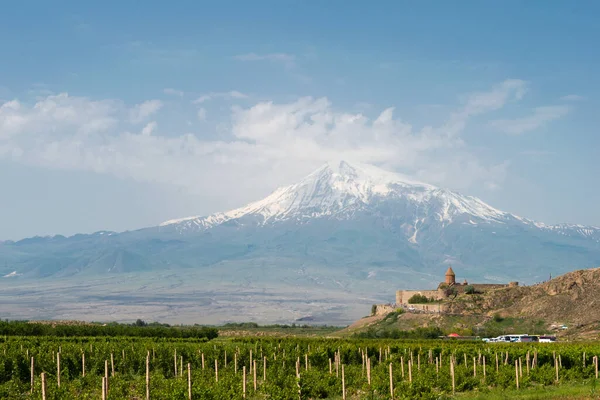 Ararat Armenia Mount Ararat View Khor Virap 亚美尼亚 阿拉拉特 Lusarat的著名风景 — 图库照片