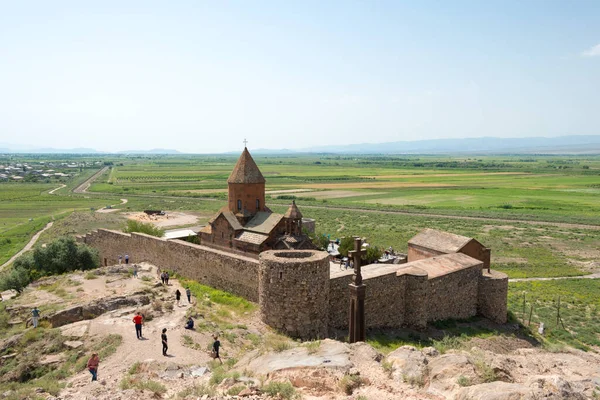 Арарат Армения Монастырь Хор Вирап Известное Историческое Место Лусарате Арарат — стоковое фото
