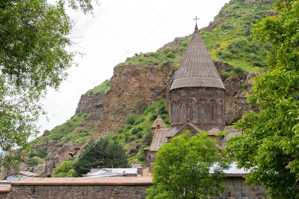 Goght, Armenia - Geghard Monastery in Goght, Kotayk, Armenia. It is part of the World Heritage Site - Monastery of Geghard and the Upper Azat Valley.