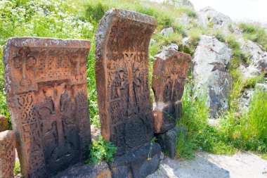 Sevan, Ermenistan - Sevanavank Manastırı. Sevan, Gegharkunik, Ermenistan 'da ünlü bir tarihi mekan..