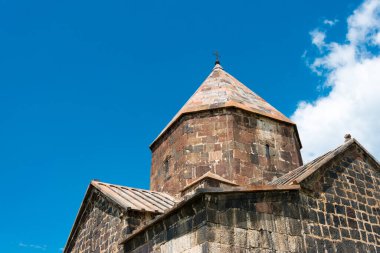 Sevan, Ermenistan - Sevanavank Manastırı. Sevan, Gegharkunik, Ermenistan 'da ünlü bir tarihi mekan..