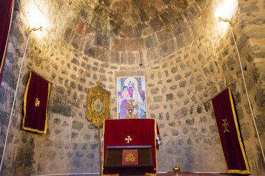 Sevan, Ermenistan - Sevanavank Manastırı. Sevan, Gegharkunik, Ermenistan 'da ünlü bir tarihi mekan..