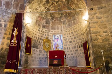 Sevan, Ermenistan - Sevanavank Manastırı. Sevan, Gegharkunik, Ermenistan 'da ünlü bir tarihi mekan..