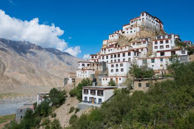 Himachal Pradesh, Hindistan - Spiti 'deki Anahtar Manastır, Himachal Pradesh, Hindistan.