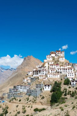 Himachal Pradesh, Hindistan - Spiti 'deki Anahtar Manastır, Himachal Pradesh, Hindistan.