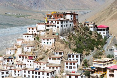 Himachal Pradesh, Hindistan - Spiti 'deki Anahtar Manastır, Himachal Pradesh, Hindistan.