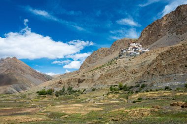 Himachal Pradesh, Hindistan - Spiti 'deki Anahtar Manastır, Himachal Pradesh, Hindistan.