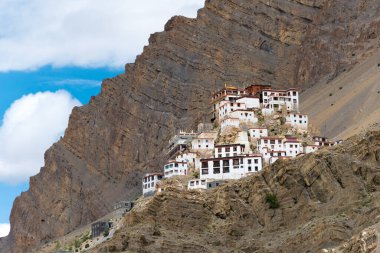 Himachal Pradesh, Hindistan - Spiti 'deki Anahtar Manastır, Himachal Pradesh, Hindistan.