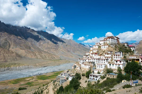 Himachal Pradesh, Hindistan - Spiti 'deki Anahtar Manastır, Himachal Pradesh, Hindistan.