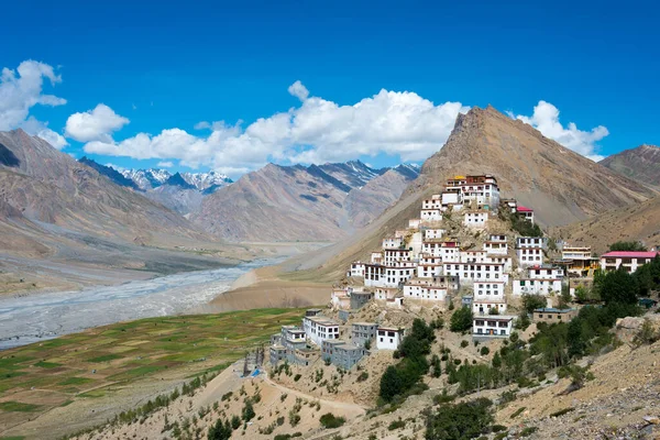 Himachal Pradesh, Hindistan - Spiti 'deki Anahtar Manastır, Himachal Pradesh, Hindistan.