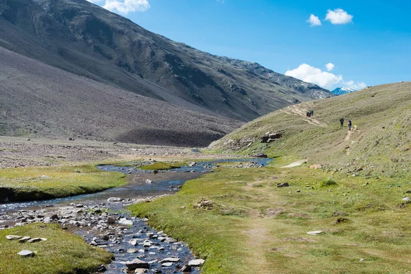 Himachal Pradesh India Chandra Taal Moon Lake Trekking Course Lahaul — Stock Photo, Image