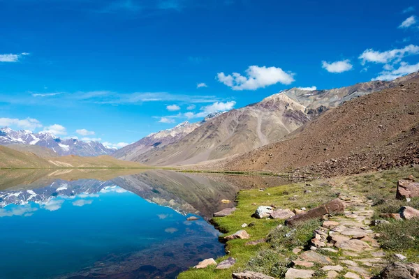 Himachal Pradesh Indien Chandra Taal Månsjön Lahaul Och Spiti Himachal — Stockfoto