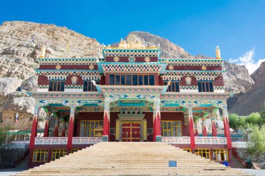 Himachal Pradesh, Hindistan - Sakya Kaza Monestry in Kaza, Spiti, Himachal Pradesh, Hindistan.