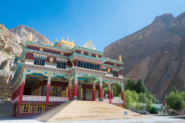 Himachal Pradesh, Hindistan - Sakya Kaza Monestry in Kaza, Spiti, Himachal Pradesh, Hindistan.