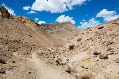 Ladakh, Hindistan - Likir ve Yangtang arasında Sham Valley, Ladakh, Jammu ve Kashmir, Hindistan 'dan güzel manzara.