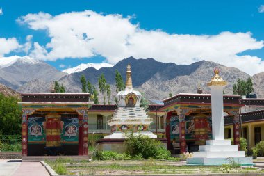 Ladakh, Hindistan - Karma Dupgyud Choeling Manastırı Choglamsar, Ladakh, Jammu ve Kashmir, Hindistan.