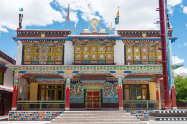 Ladakh, Hindistan - Karma Dupgyud Choeling Manastırı Choglamsar, Ladakh, Jammu ve Kashmir, Hindistan.