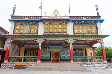 Ladakh, Hindistan - Karma Dupgyud Choeling Manastırı Choglamsar, Ladakh, Jammu ve Kashmir, Hindistan.