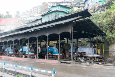 Darjeeling, Hindistan - Darjeeling Himalaya Demiryolu Darjeeling Tren İstasyonu, Batı Bengal, Hindistan. Hindistan 'ın Dağ Demiryolları Dünya Mirası Bölgesi' nin bir parçasıdır..