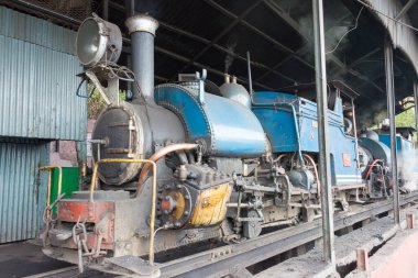 Darjeeling, Hindistan - Darjeeling Himalaya Demiryolu Darjeeling Tren İstasyonu, Batı Bengal, Hindistan. Hindistan 'ın Dağ Demiryolları Dünya Mirası Bölgesi' nin bir parçasıdır..