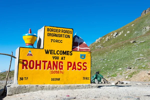 Himachal Pradesh Ινδία Μνημείο Στο Rohtang Rohtang Pass Στο Manali — Φωτογραφία Αρχείου