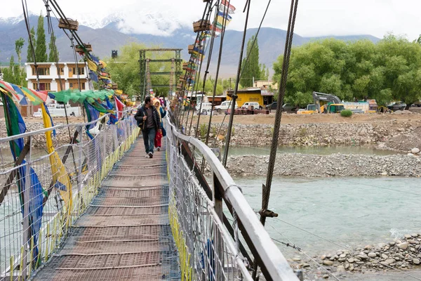 Ladakh India Maitri Bridge Στον Ποταμό Indus Στο Choglamsar Ladakh — Φωτογραφία Αρχείου