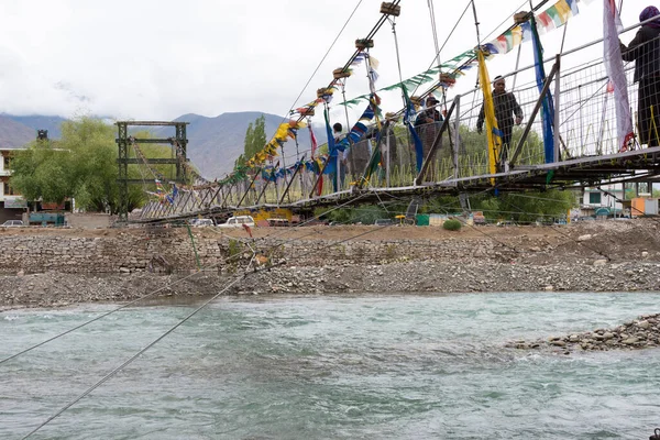Ladakh India Maitri Bridge Στον Ποταμό Indus Στο Choglamsar Ladakh — Φωτογραφία Αρχείου