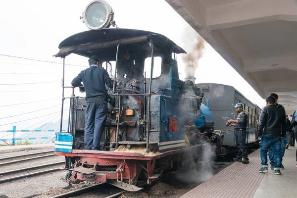 Darjeeling, Hindistan - Darjeeling Himalaya Demiryolu Darjeeling Tren İstasyonu, Batı Bengal, Hindistan. Hindistan 'ın Dağ Demiryolları Dünya Mirası Bölgesi' nin bir parçasıdır..