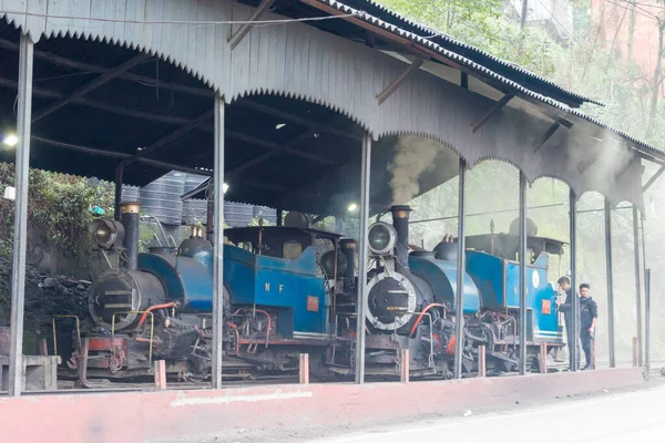Darjeeling, Hindistan - Darjeeling Himalaya Demiryolu Darjeeling Tren İstasyonu, Batı Bengal, Hindistan. Hindistan 'ın Dağ Demiryolları Dünya Mirası Bölgesi' nin bir parçasıdır..
