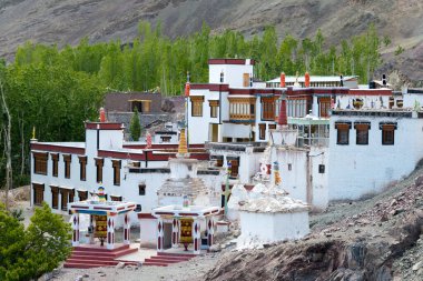 Ladakh, Hindistan - Stok Gompa (Stok Gompa) Ladakh, Jammu ve Kashmir, Hindistan. 14. yüzyılda Lama Lhawang Lotus tarafından kurulmuştur..