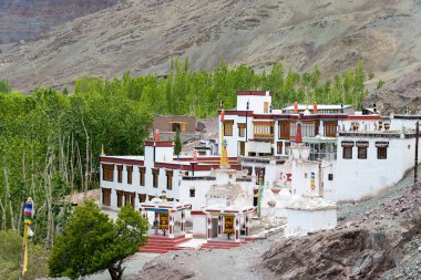 Ladakh, Hindistan - Stok Gompa (Stok Gompa) Ladakh, Jammu ve Kashmir, Hindistan. 14. yüzyılda Lama Lhawang Lotus tarafından kurulmuştur..