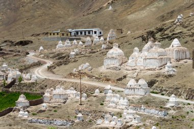 Ladakh, Hindistan - Ladakh, Jammu ve Kashmir 'deki Stok Köyü' nden güzel manzara.
