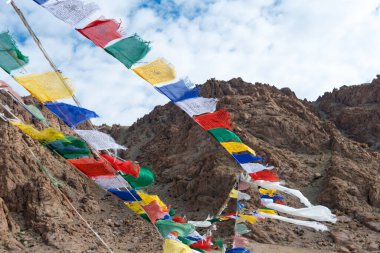 Ladakh, Hindistan - Hindistan 'da Hemis Shukpachan ve Tingmosgang (Temisgam) arasında, Ladakh, Jammu ve Kashmir' den Rongtil La Pass 3790 metre manzara.