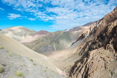 Ladakh, Hindistan - Hindistan 'ın Sham Vadisi, Ladakh, Jammu ve Kashmir, Hindistan' da Hemis Shukpachan ve Tingmosgang (Temisgam) arasında güzel manzara.