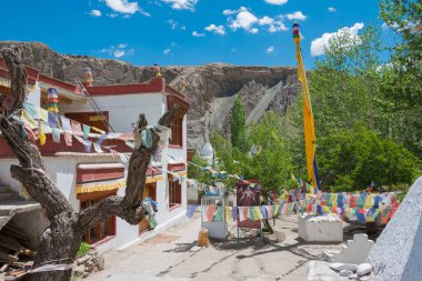 Ladakh, Hindistan - Ladakh, Jammu ve Kashmir 'deki Alchi Manastırı (Alchi Gompa). Manastır aslında 10-11. yüzyılda inşa edildi..