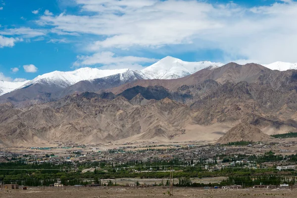 Ladakh Indien Schöne Aussicht Vom Dorf Zwischen Stok Und Choglamour — Stockfoto